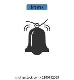 símbolo de iconos de alarma elementos vectores para web infográfica