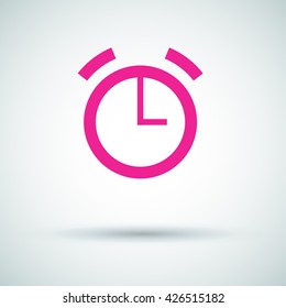 Alarm isolated minimal single flat icon. Clock line vector icon for websites and mobile minimalist flat design