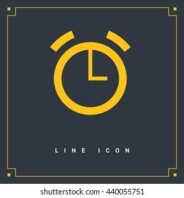 Alarm isolated minimal single flat icon. Clock line vector icon for websites and mobile minimalist flat design