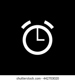 Alarm isolated minimal single flat icon. Clock line vector icon for websites and mobile minimalist flat design