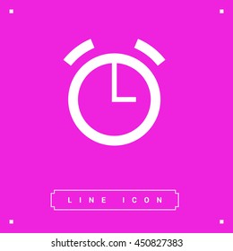 Alarm isolated minimal single flat icon. Clock line vector icon for websites and mobile minimalist flat design