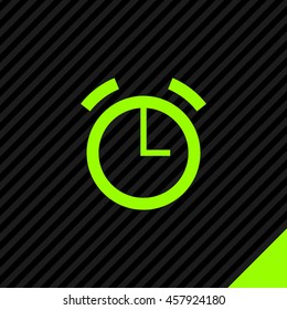 Alarm isolated minimal single flat icon. Clock line vector icon for websites and mobile minimalist flat design
