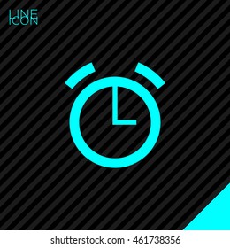 Alarm isolated minimal single flat icon. Clock line vector icon for websites and mobile minimalist flat design