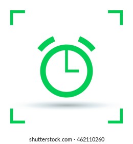 Alarm isolated minimal single flat icon. Clock line vector icon for websites and mobile minimalist flat design