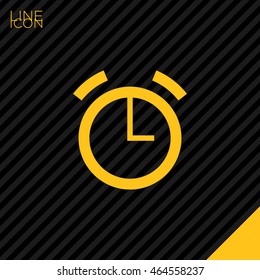 Alarm isolated minimal single flat icon. Clock line vector icon for websites and mobile minimalist flat design