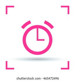 Alarm isolated minimal single flat icon. Clock line vector icon for websites and mobile minimalist flat design
