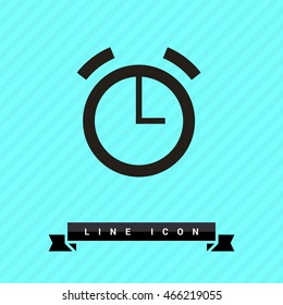Alarm isolated minimal single flat icon. Clock line vector icon for websites and mobile minimalist flat design