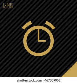 Alarm isolated minimal single flat icon. Clock line vector icon for websites and mobile minimalist flat design