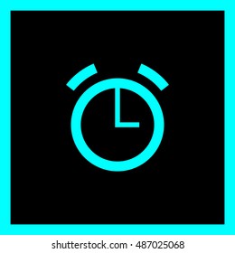 Alarm isolated minimal single flat icon. Clock line vector icon for websites and mobile minimalist flat design