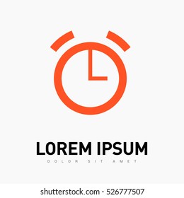 Alarm isolated minimal single flat icon. Clock line vector icon for websites and mobile minimalist flat design