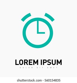 Alarm isolated minimal single flat icon. Clock line vector icon for websites and mobile minimalist flat design