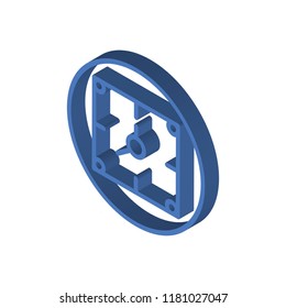 Alarm isometric left top view 3D icon