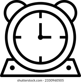 Alarm Line Icon - Single Icon, Vector