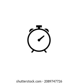 Icono de la línea de alarma. Ilustración vectorial de la línea de Stopwatch