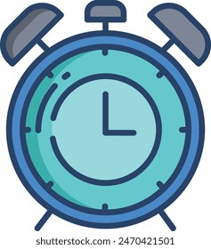 alarm linear color vector illustration