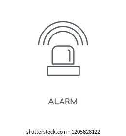 Alarm linear icon. Alarm concept stroke symbol design. Thin graphic elements vector illustration, outline pattern on a white background, eps 10.