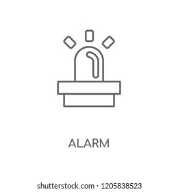 Alarm linear icon. Alarm concept stroke symbol design. Thin graphic elements vector illustration, outline pattern on a white background, eps 10.
