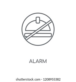 Alarm linear icon. Alarm concept stroke symbol design. Thin graphic elements vector illustration, outline pattern on a white background, eps 10.