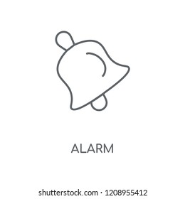 Alarm linear icon. Alarm concept stroke symbol design. Thin graphic elements vector illustration, outline pattern on a white background, eps 10.