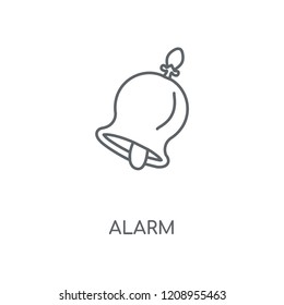 Alarm linear icon. Alarm concept stroke symbol design. Thin graphic elements vector illustration, outline pattern on a white background, eps 10.