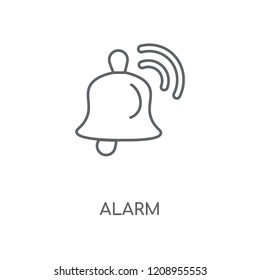 Alarm linear icon. Alarm concept stroke symbol design. Thin graphic elements vector illustration, outline pattern on a white background, eps 10.