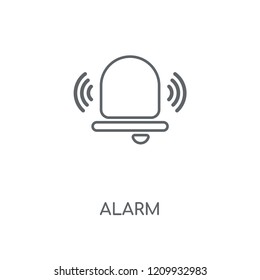 Alarm linear icon. Alarm concept stroke symbol design. Thin graphic elements vector illustration, outline pattern on a white background, eps 10.