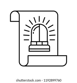 alarm message on isolated icon