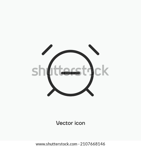 Alarm minus vector icon. Premium quality.