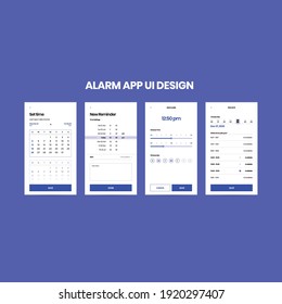 Alarm Mobile Application UI Design Pack