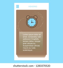 Alarm  mobile vertical banner design design. Vector