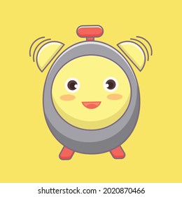 Alarm Mood Watch Yellow vector kawai ilustration character