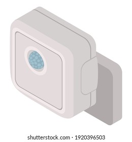 Alarm motion sensor icon. Isometric of alarm motion sensor vector icon for web design isolated on white background