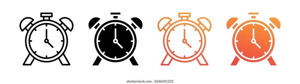 Alarma Multi Style Icon Set Vector
