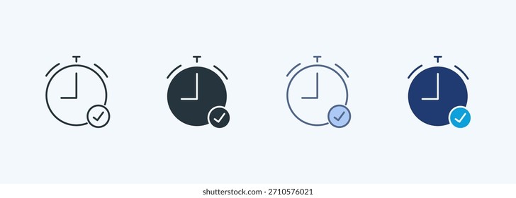 Colección de ícono de estilo múltiple de alarma