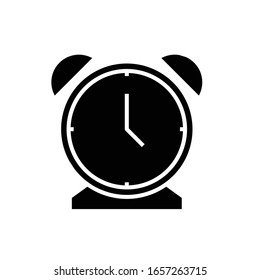 Alarm noise black icon, concept illustration, vector flat symbol, glyph sign.