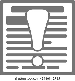 notificación de alarma doc Vector icono
