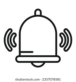 Alarm notification icon outline vector. Insomnia sleep. Night awake
