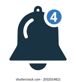 Alarma, icono de notificación. Ilustración vectorial simple editable.