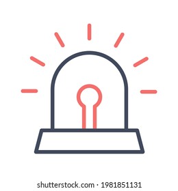 Alarm, notification, warning icon vector image. Can also be used for cyber security. Suitable for use on web apps, mobile apps and print media.