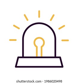Alarm, notification, warning icon vector image. Can also be used for cyber security. Suitable for use on web apps, mobile apps and print media.