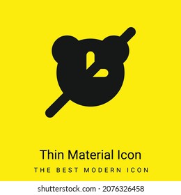 Alarm Off minimal bright yellow material icon