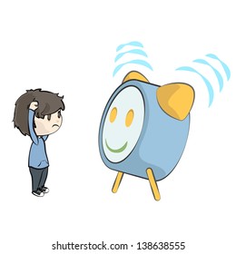 Alarm on isolated background. Vector design.