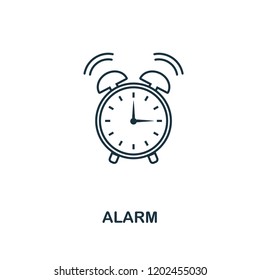 Alarm outline icon. Creative design from school icon collection. Premium Alarm outline icon. For web design and printing.