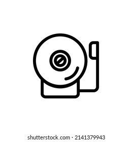 Alarm With Outline Icon Vector