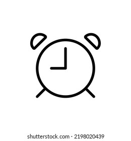 Alarm outline icon vector png isolated on white background