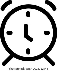 Alarm Outline Vector Icon Design

