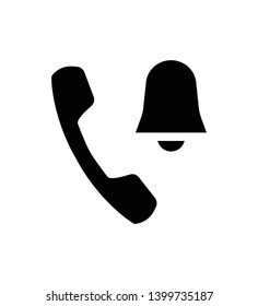 alarm Phone Call line Vector Icon or Illustration