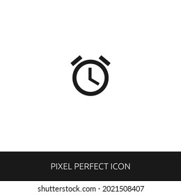 Alarm Pixel Perfect Icon for Web, App, Presentation. editable outline style. simple icon vector eps 10