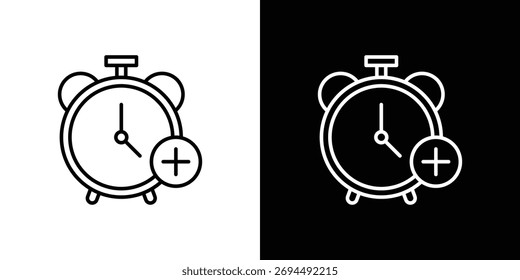 Icono de alarma más para el logotipo de la Plantilla, diseños del Vector.