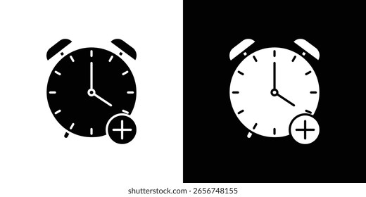 Alarm plus icon Vector scalable graphics